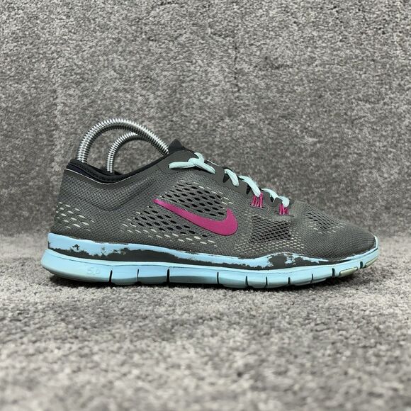 Nike Free 5.0 TR Fit 4 629496-004 Women’s Sz 7 Gray Blue Athletic Shoes Used - Picture 1 of 12